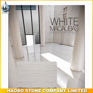 White Macaubas Quartzite Tiles With Brushed